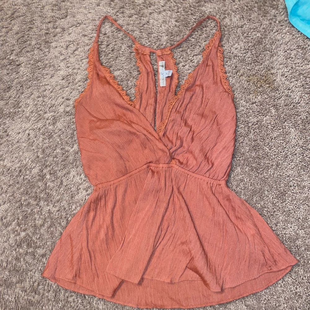 Dusty orange tank top. Size medium